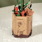 Robotime Wooden Bloom - Red Rose