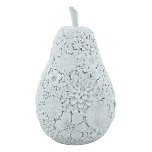 Ceramic Floral Pear 7.5x12.5cm