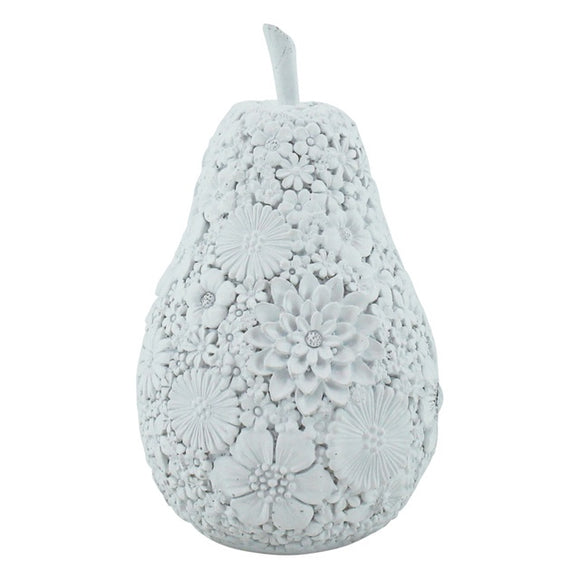 Ceramic Floral Pear 7.5x12.5cm