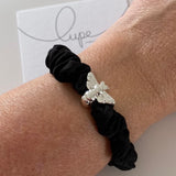 Lupe London Lupe Silk Scrunchie - Bee Black Silver