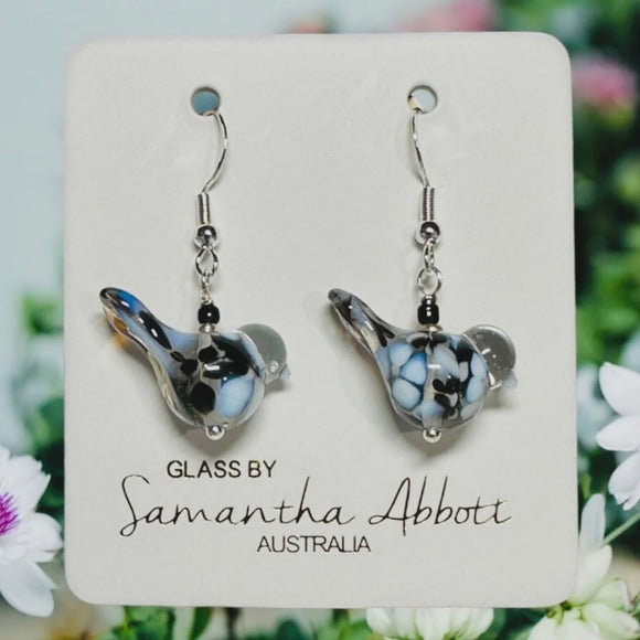 Samantha Abbott Earrings - Glass Birds Blacks