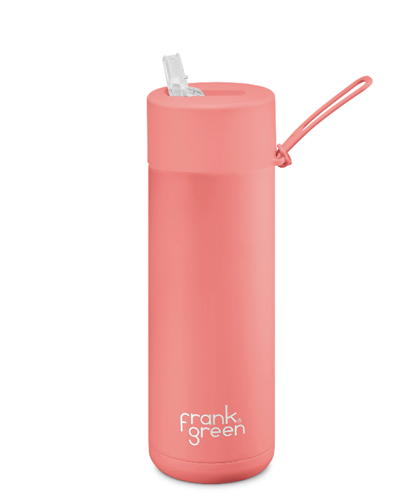Frank Green - Limited Addition Ceramic Reusable Bottle Straw Lid 20oz - Sweet Peach