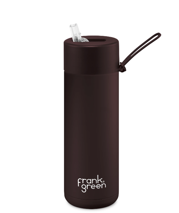 Frank Green - Limited Addition Ceramic Reusable Bottle Straw Lid 20oz - Chocolate
