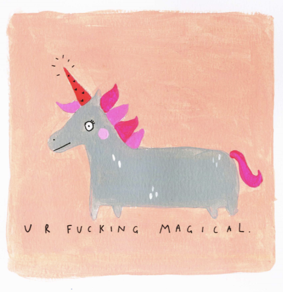 Greeting Card - Sooshi Cha Cha Designs - F* Magical Unicorn