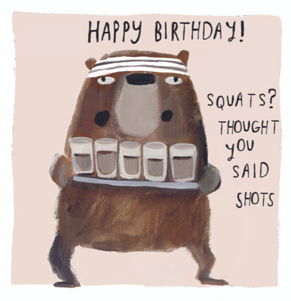 Greeting Card - Sooshi Cha Cha Designs - HB Squats