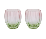Glass Tulip Tumbler 2pc - Watermelon