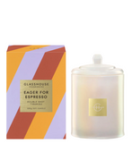 GLASSHOUSE FRAGRANCE Limited Edition Eager For Expresso 380g Triple Scented Candle