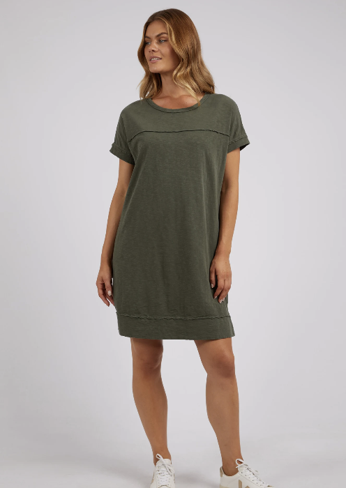 Foxwood Allison Tee Dress - Khaki
