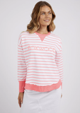 Foxwood Simplified Crew - Neon Pink Stripe