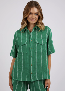 Foxwood Circuit Shirt - Bright Green & White