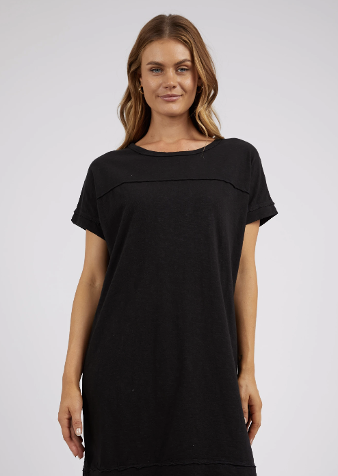 Foxwood Allison Tee Dress - Washed Black