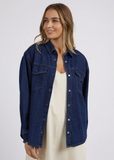 Foxwood Daisy Overshirt - Dark Blue Denim