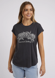Foxwood Eva Rose Tee - Washed Black
