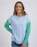 Foxwood Simplified Colour Block Crew - Blue/ Green