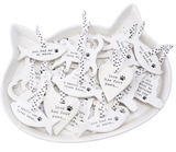 Ceramic Hanging Cat Tokens - 8 Assorted