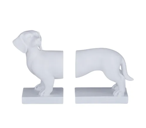 Bookends - Woof Woof White
