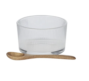 Dritta Glass Bowl w/Spoon 9.5x5cm