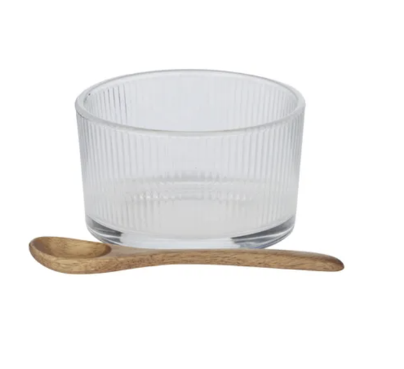 Dritta Glass Bowl w/Spoon 9.5x5cm