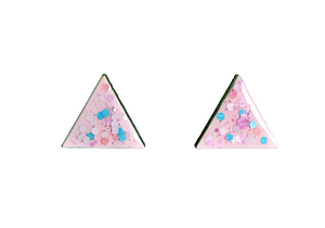 Earrings Triangle Pink