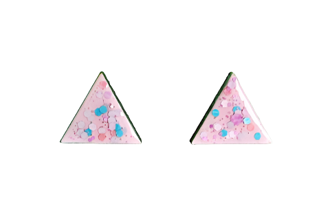 Earrings Triangle Pink
