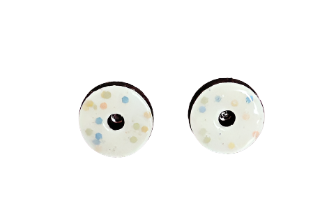 Donut Earring White