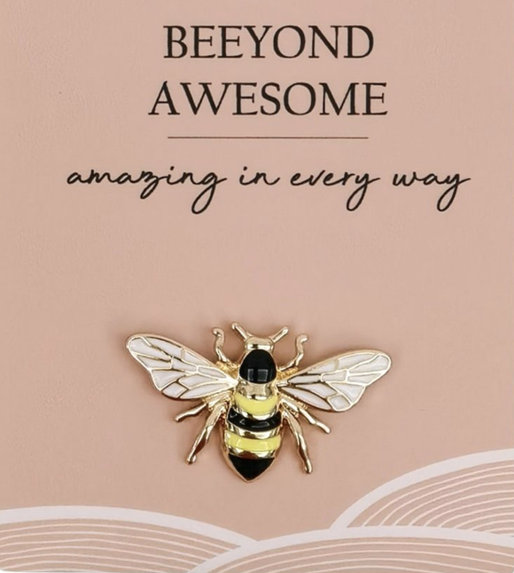 Bee Memento Pin Yellow 2cm
