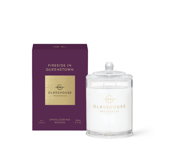 GLASSHOUSE FRAGRANCE Fireside in Queenstown 380g Triple Scented Candle