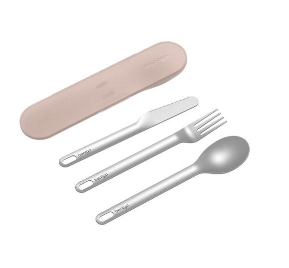 Bentgo Stainless Steel Travel Utensil Set - Rose Gold