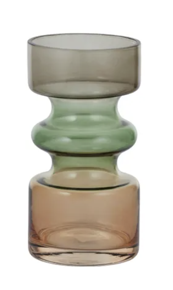 Gerta Glass Vase - Sage/Multi