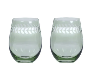 Indigo S/2 Tumbler Glass