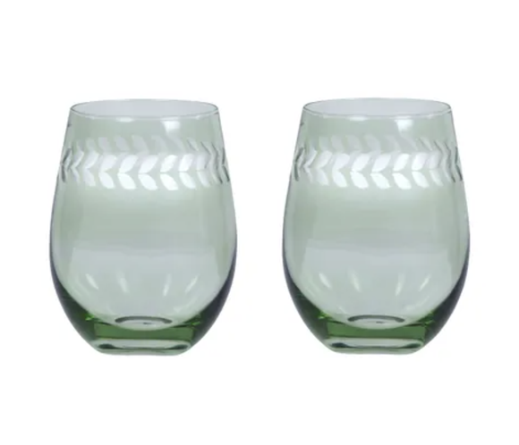 Indigo S/2 Tumbler Glass