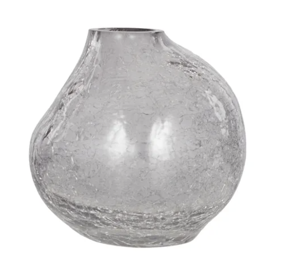 Crackle Glass Vase