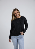 Foxwood Jayne Throw on Knit - Washed Black