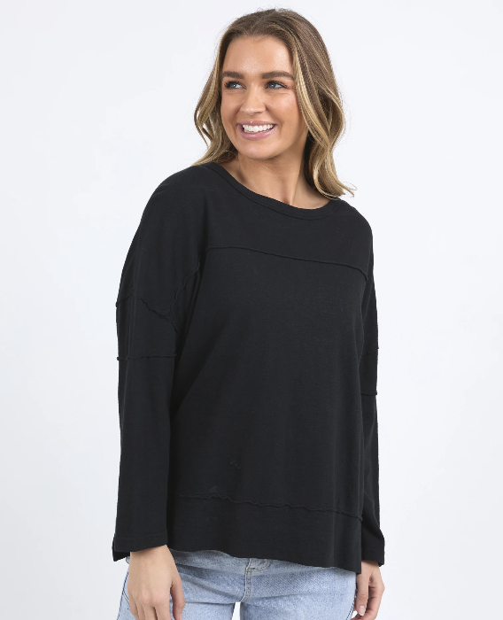 Foxwood Jayne Throw on Top - Black