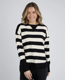 Foxwood Delilah Crew - Black & White Stripe