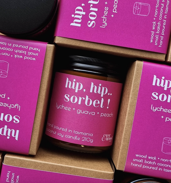 Everwood Candle Limited Edition - Hip, Hip.. Sorbet