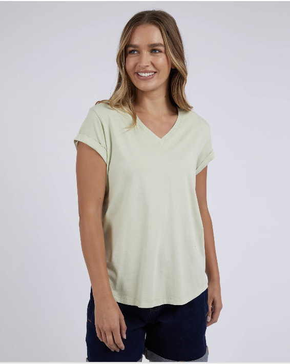 Foxwood Manly Vee Tee - Fog Green