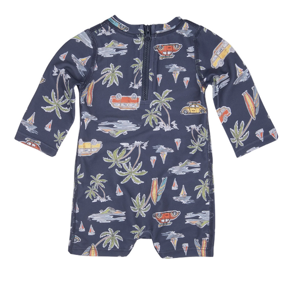Toshi - Swim Baby Onesie L/S Classic - Surf Twilight - Current