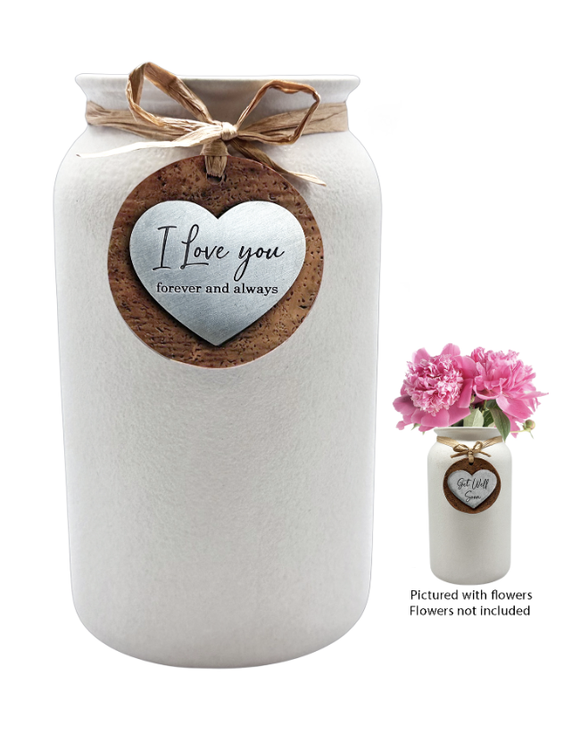 Heartfelt Mason Vase - Love