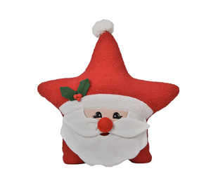 Star Shaped Cushion - Santa