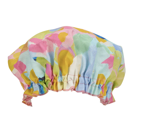 Linen Shower Cap - Good Vibes