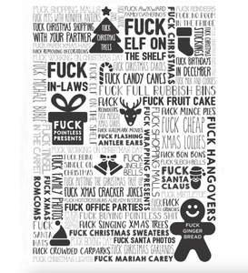 Tea Towel - F Word Xmas Black