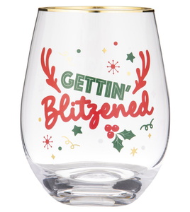 Stemless Wine Glass - Gettin Blitzened