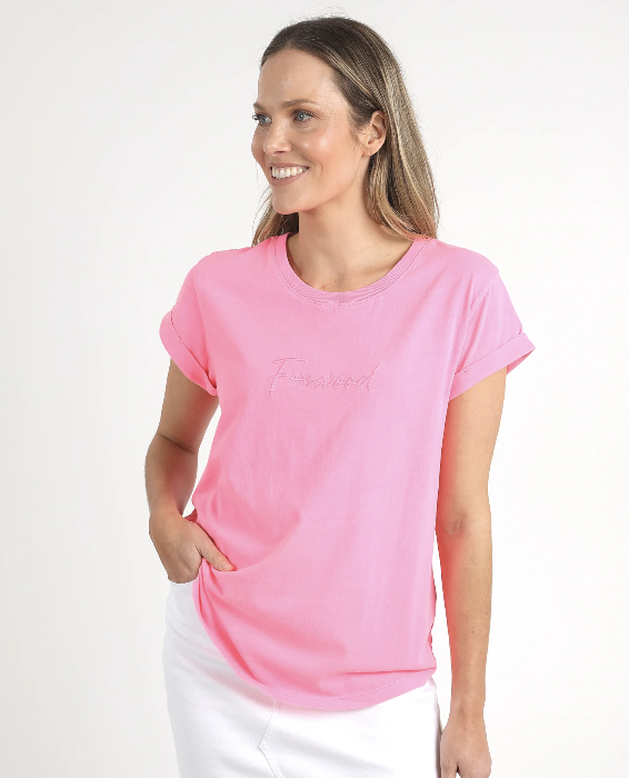 Foxwood Signature Tee - Neon Rose