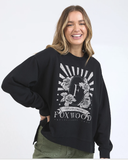 Foxwood Happiness Crew - Washed Black