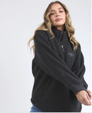 Foxwood Weekend Boucle Crew - Dark Grey
