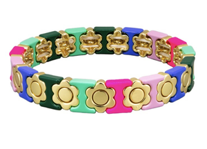 Tiger Tree Gold Daisy Tile Bracelet