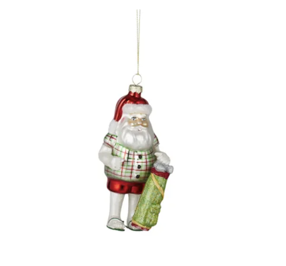 Christmas Ornament - Golfer Santa