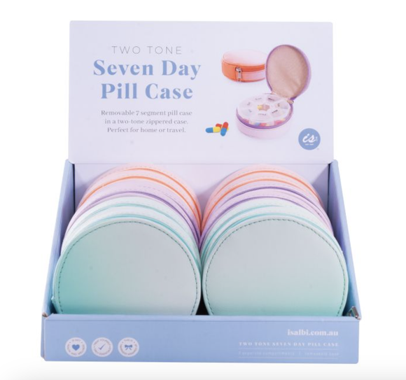isGift Two Tone Seven Day Pill Case - Assorted 10x10x4cm