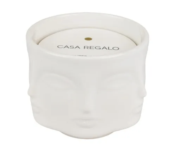 Visage 5% Ceramic Candle Jar 12x10cm Wht